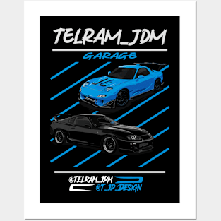 Telram's Supra mk4 and RX7 Design 2 Posters and Art